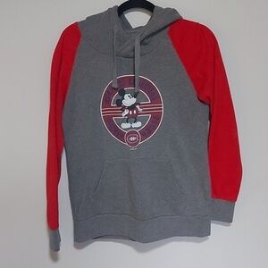 Montreal Canadians mickey mouse distressed pullover sweater medium